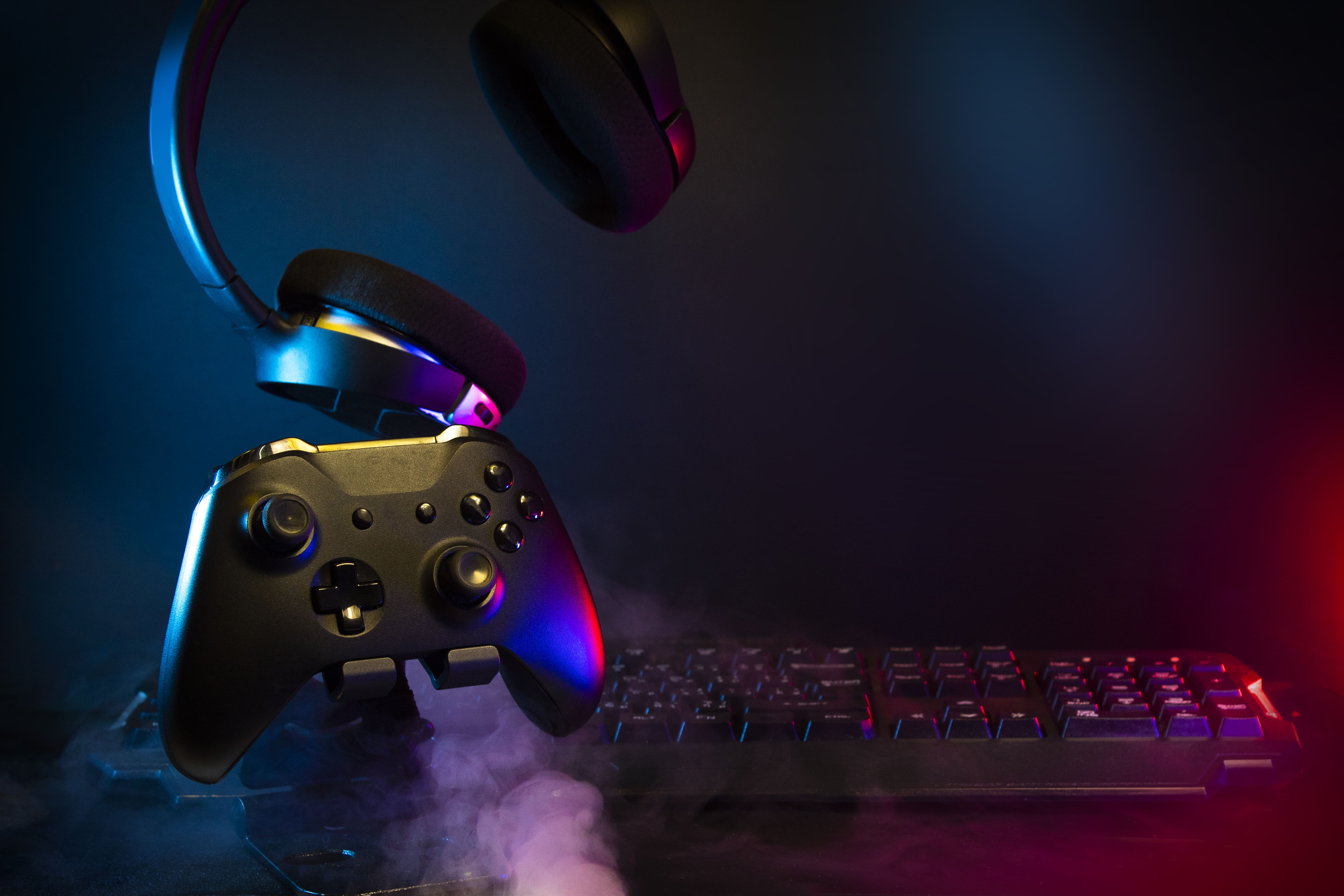People playing virtual games
