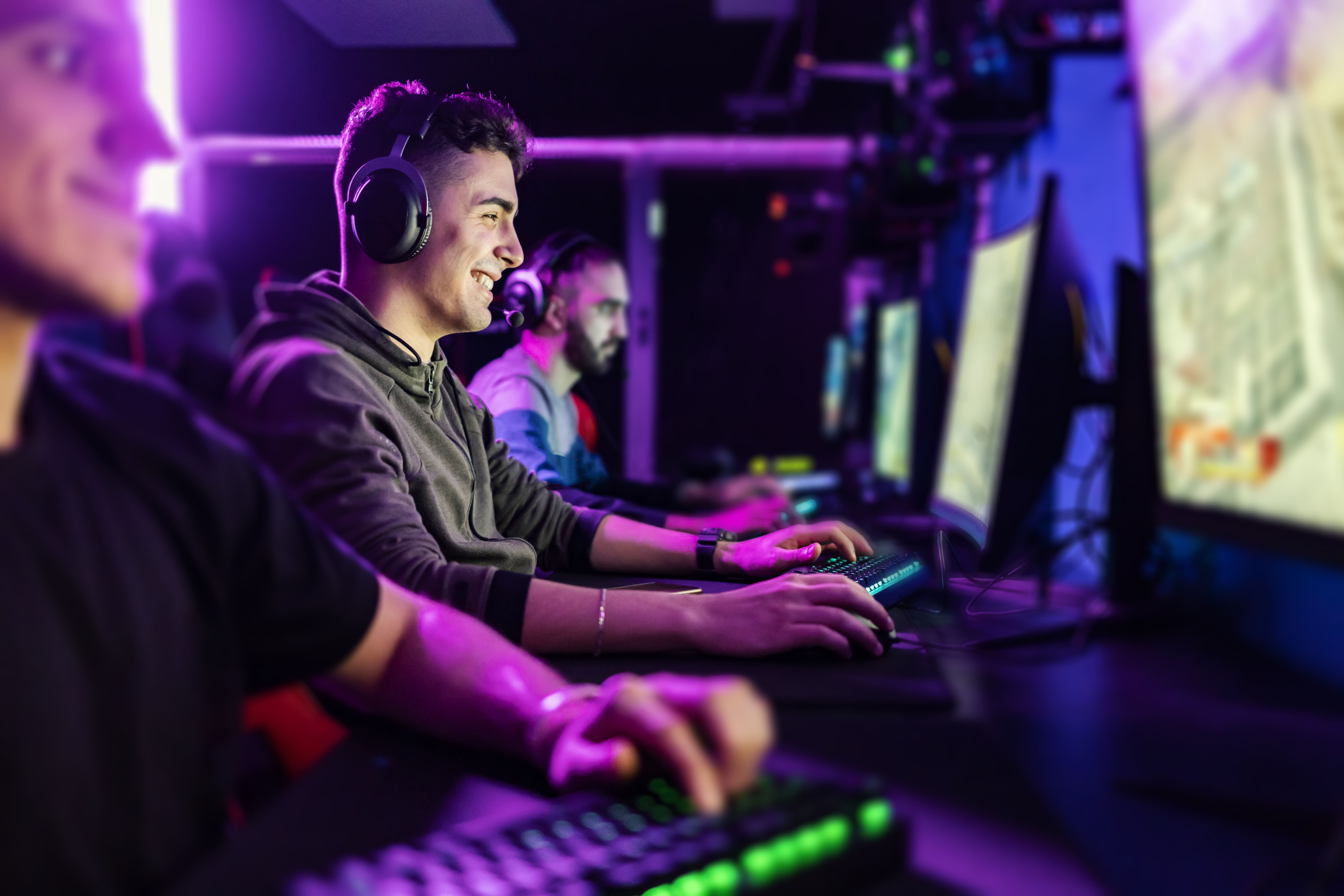 Person enjoying a virtual game